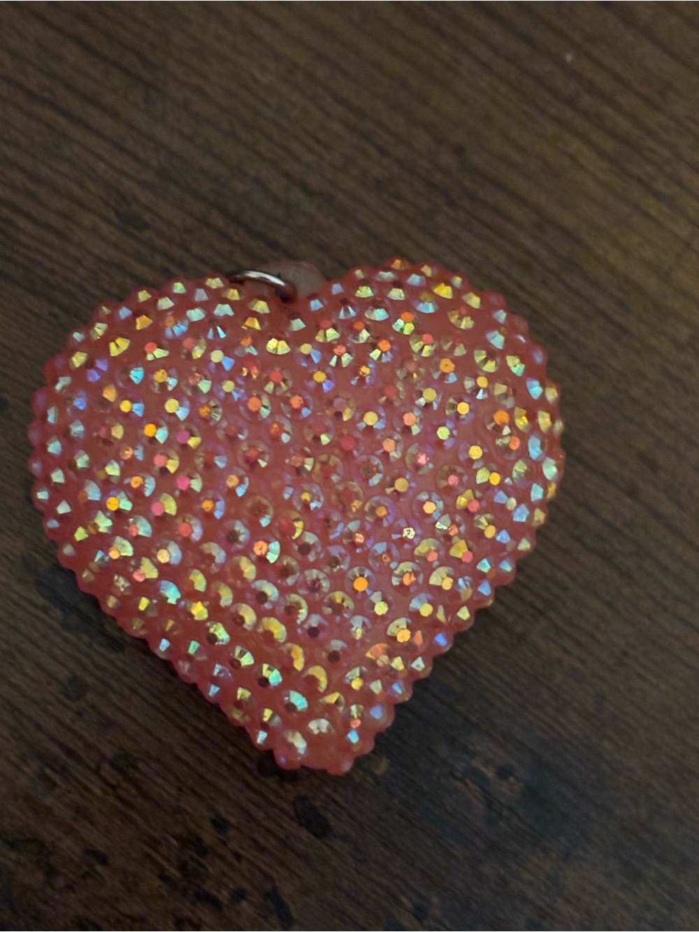 Heart Crystal Pendant - Pink Sparkle